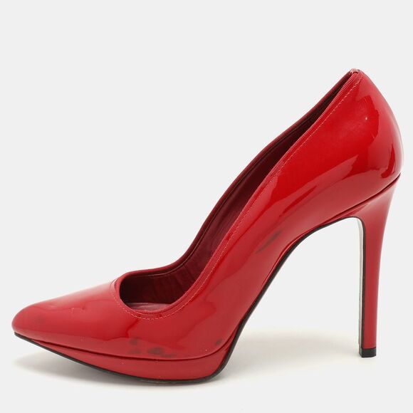 Lanvin Red Patent Leather Pointed Toe Platform Pumps Size 38.5,New Products : American Fashion Style Bags On Sale